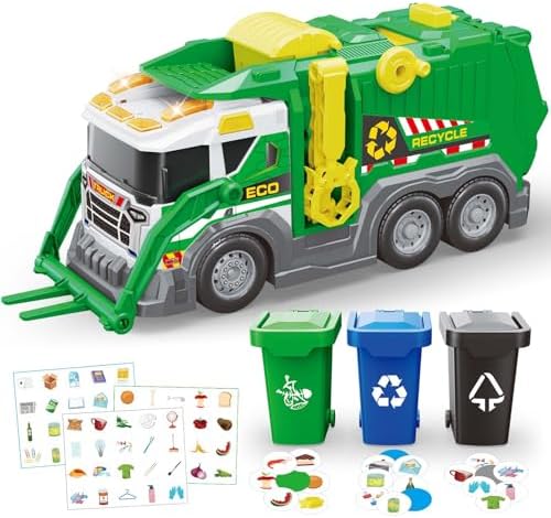 AuroTops Toy Truck with Racing Cars & Lights
