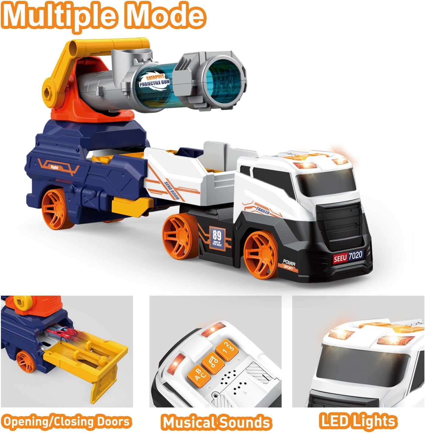 NDwi Dowellin Transport Truck Toy with Cars & Foam Balls