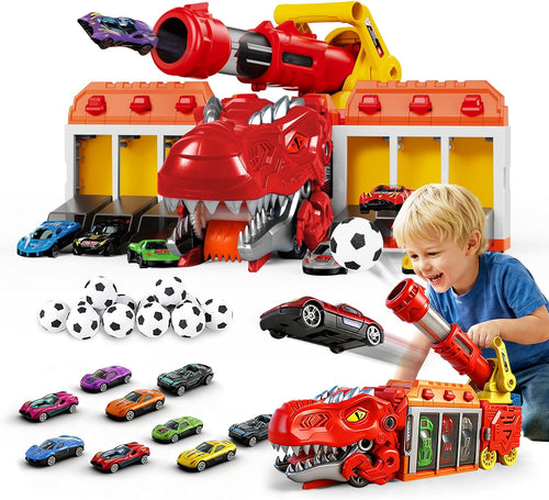 LuckFuture Triceratops Dinosaur Launcher Truck Toy