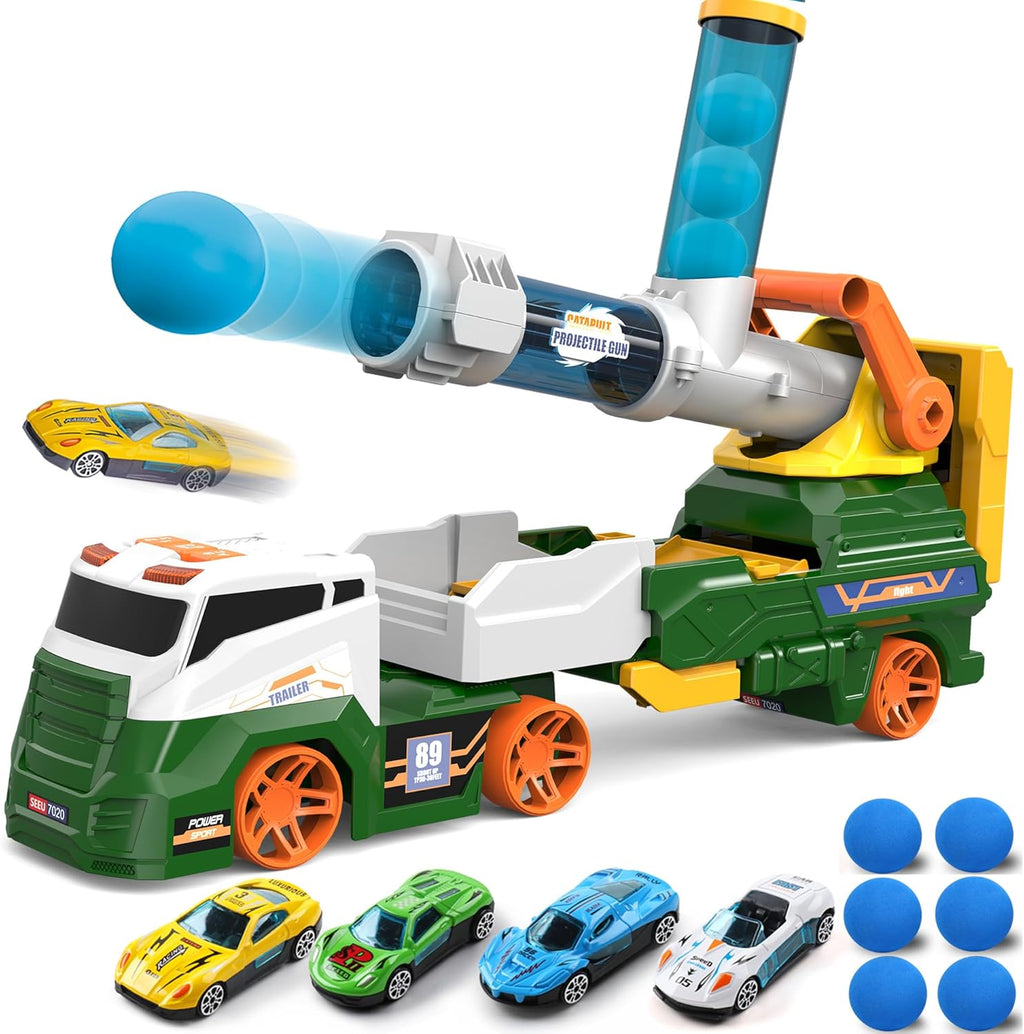 NDwi Dowellin Transport Truck Toy with Cars & Foam Balls