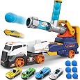 AuroTops Toy Truck with Racing Cars & Lights